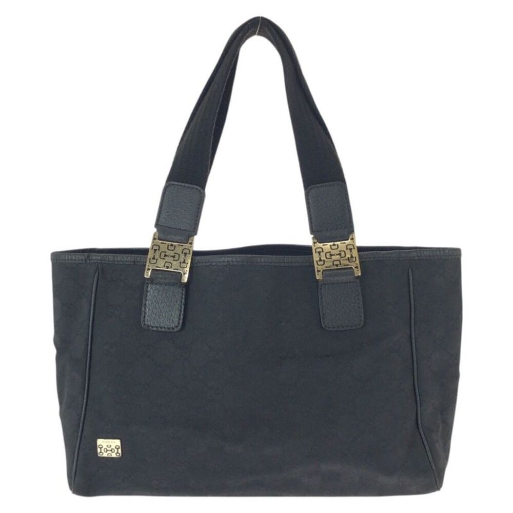 Gucci GG Canvas Leather Tote Bag